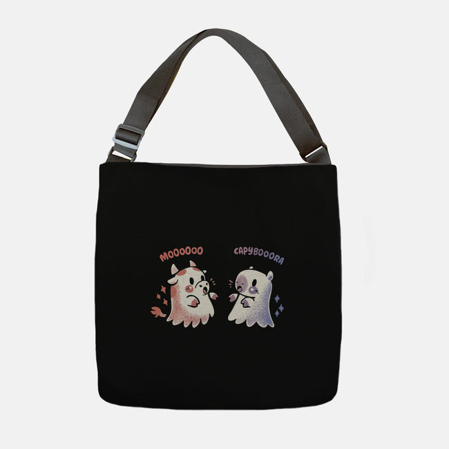 Spooky Capy And Cow-None-Adjustable Tote-Bag-TechraNova