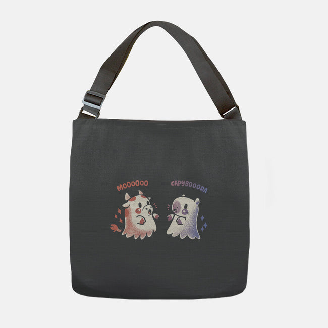 Spooky Capy And Cow-None-Adjustable Tote-Bag-TechraNova
