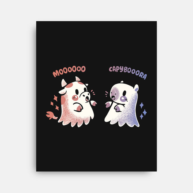 Spooky Capy And Cow-None-Stretched-Canvas-TechraNova