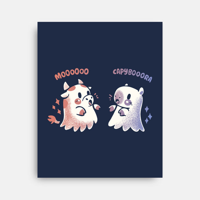 Spooky Capy And Cow-None-Stretched-Canvas-TechraNova