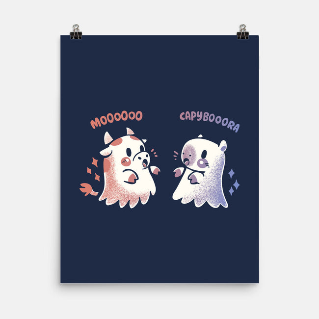 Spooky Capy And Cow-None-Matte-Poster-TechraNova