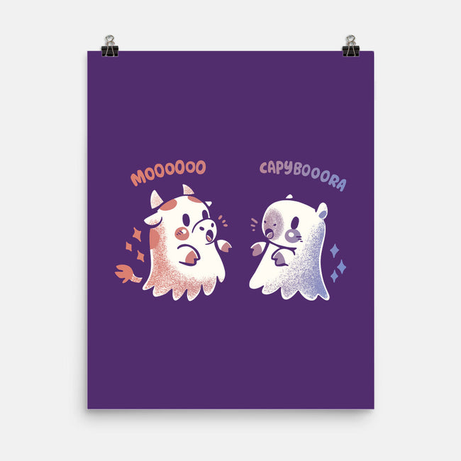 Spooky Capy And Cow-None-Matte-Poster-TechraNova