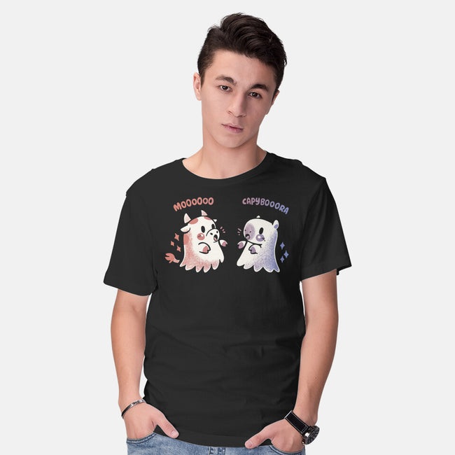 Spooky Capy And Cow-Mens-Basic-Tee-TechraNova