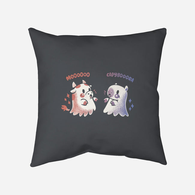 Spooky Capy And Cow-None-Removable Cover w Insert-Throw Pillow-TechraNova