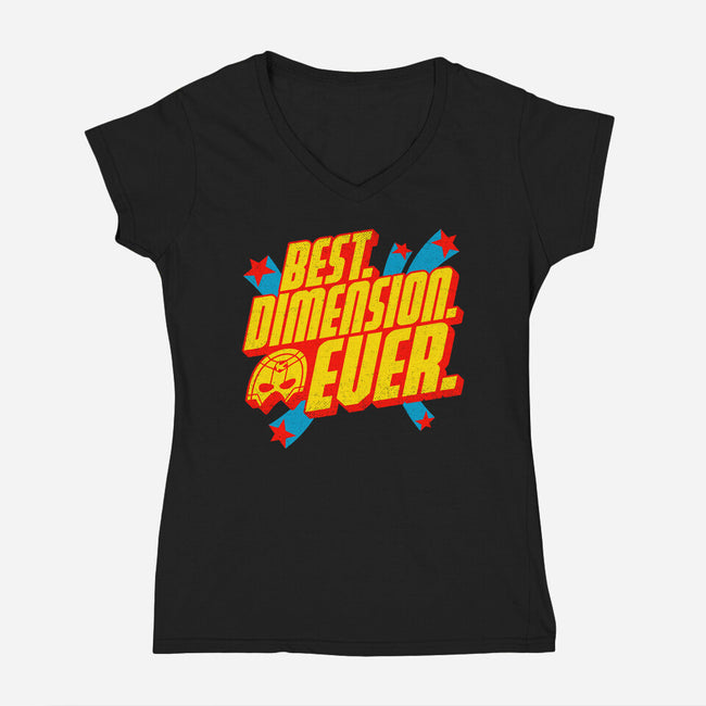 Peace Dimension-Womens-V-Neck-Tee-Getsousa!