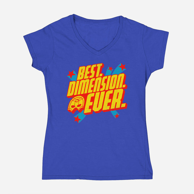 Peace Dimension-Womens-V-Neck-Tee-Getsousa!