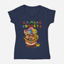 Gaming Nuggets-Womens-V-Neck-Tee-dandingeroz