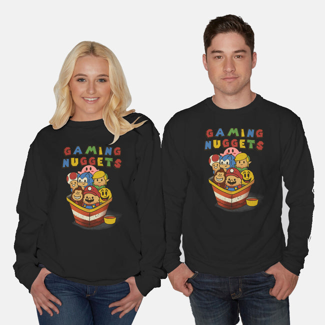 Gaming Nuggets-Unisex-Crew Neck-Sweatshirt-dandingeroz