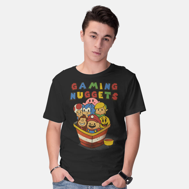 Gaming Nuggets-Mens-Basic-Tee-dandingeroz