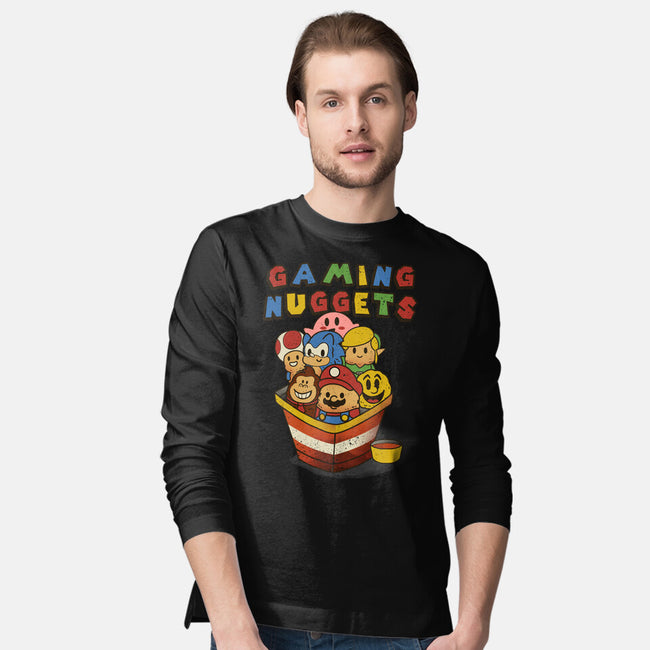Gaming Nuggets-Mens-Long Sleeved-Tee-dandingeroz