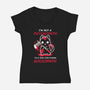 Psychopath-Womens-V-Neck-Tee-Vallina84