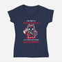 Psychopath-Womens-V-Neck-Tee-Vallina84