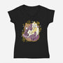 The Kiss-Womens-V-Neck-Tee-Freecheese