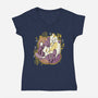 The Kiss-Womens-V-Neck-Tee-Freecheese