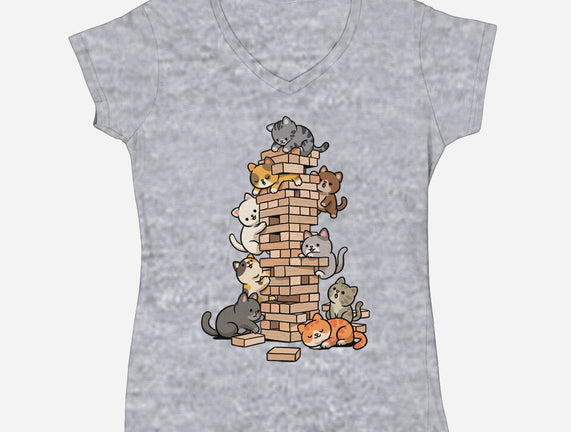 Cat Jenga Tower