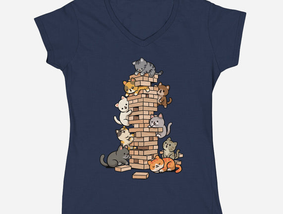 Cat Jenga Tower