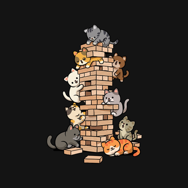 Cat Jenga Tower-Unisex-Pullover-Sweatshirt-GoshWow