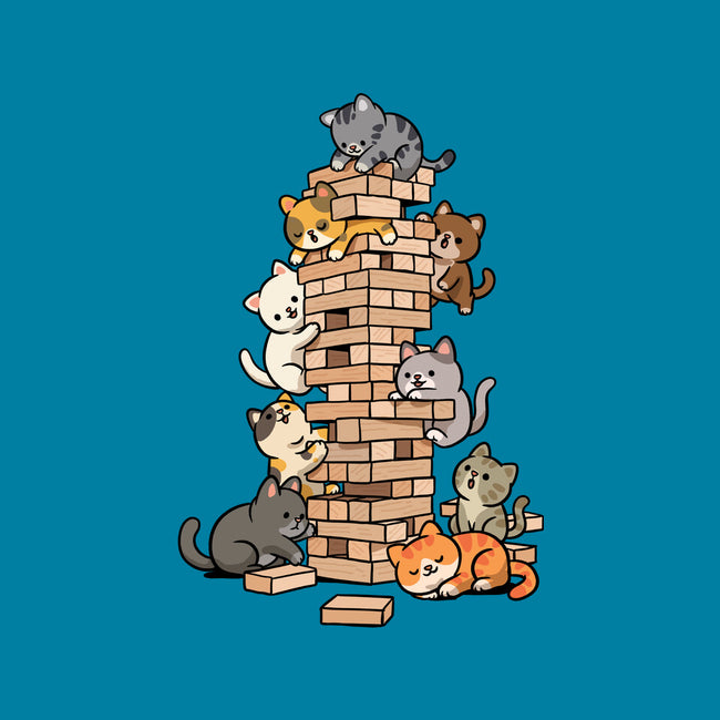 Cat Jenga Tower-None-Removable Cover w Insert-Throw Pillow-GoshWow