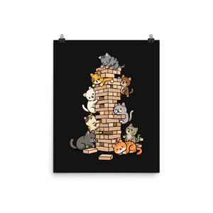 Cat Jenga Tower