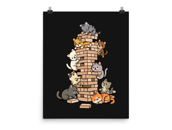 Cat Jenga Tower