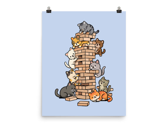 Cat Jenga Tower