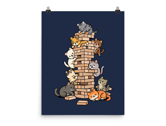 Cat Jenga Tower