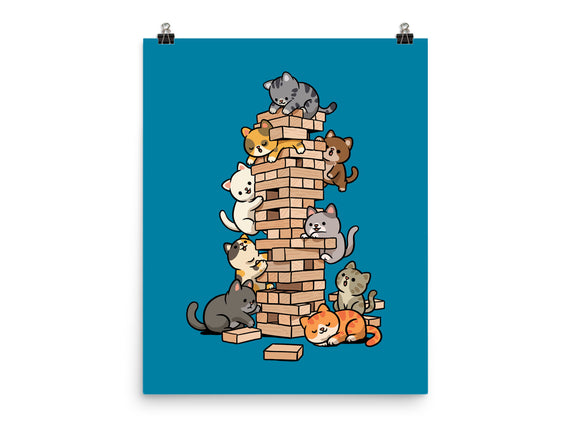 Cat Jenga Tower