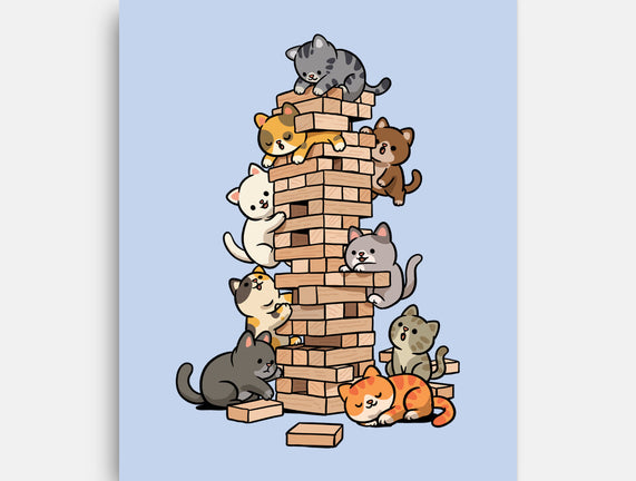 Cat Jenga Tower