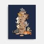 Cat Jenga Tower-None-Stretched-Canvas-GoshWow