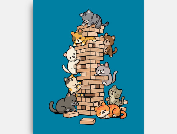 Cat Jenga Tower
