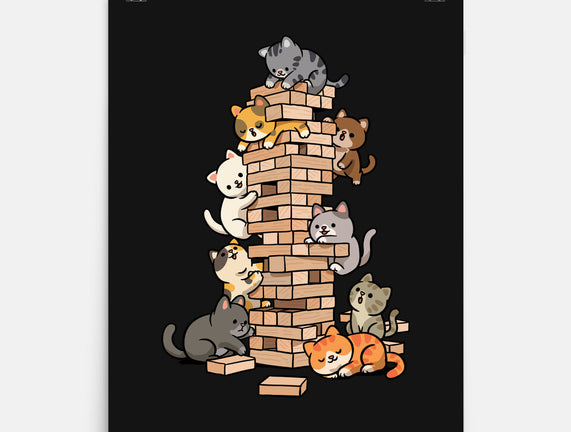 Cat Jenga Tower