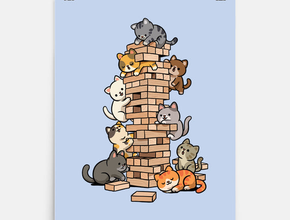 Cat Jenga Tower