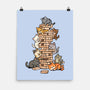 Cat Jenga Tower-None-Matte-Poster-GoshWow