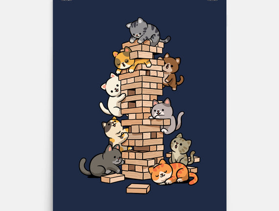 Cat Jenga Tower