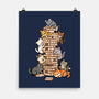 Cat Jenga Tower-None-Matte-Poster-GoshWow
