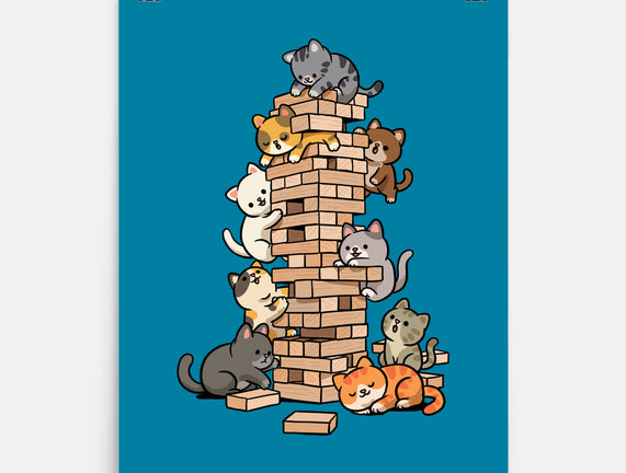 Cat Jenga Tower