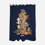 Cat Jenga Tower-None-Polyester-Shower Curtain-GoshWow