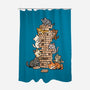 Cat Jenga Tower-None-Polyester-Shower Curtain-GoshWow