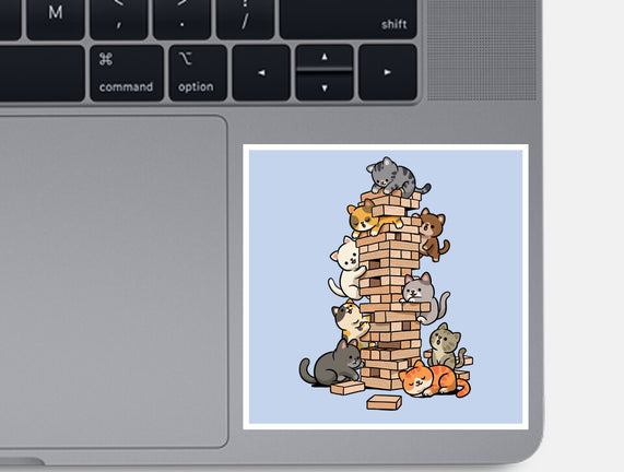 Cat Jenga Tower