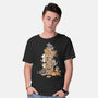 Cat Jenga Tower-Mens-Basic-Tee-GoshWow