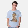 Cat Jenga Tower-Mens-Basic-Tee-GoshWow