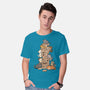 Cat Jenga Tower-Mens-Basic-Tee-GoshWow