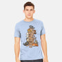 Cat Jenga Tower-Mens-Heavyweight-Tee-GoshWow