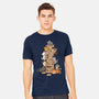 Cat Jenga Tower-Mens-Heavyweight-Tee-GoshWow