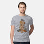 Cat Jenga Tower-Mens-Premium-Tee-GoshWow
