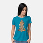 Cat Jenga Tower-Womens-Basic-Tee-GoshWow