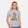 Cat Jenga Tower-Womens-Fitted-Tee-GoshWow