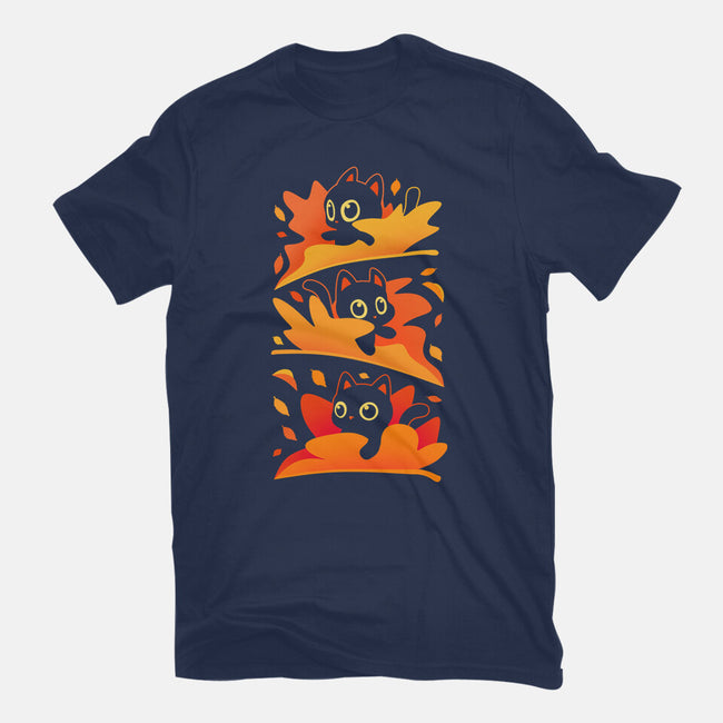 Flying Autumn Kittens-Mens-Heavyweight-Tee-erion_designs