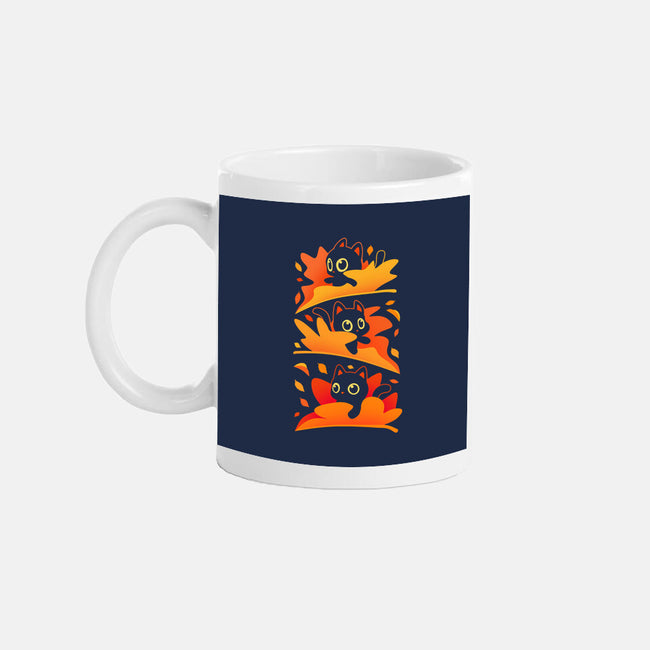 Flying Autumn Kittens-None-Mug-Drinkware-erion_designs