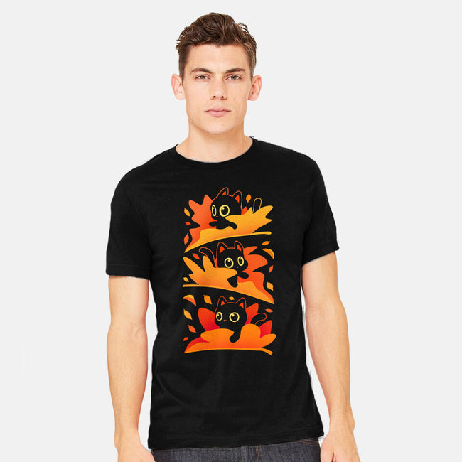 Flying Autumn Kittens-Mens-Heavyweight-Tee-erion_designs
